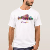 Memphis V2 skyline im Watercolor T-Shirt (Vorderseite)