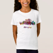 Memphis V2 skyline im Watercolor T-Shirt (Vorderseite)