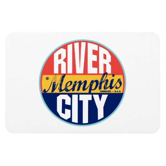 Memphis-Vintages Etikett Magnet (Horizontal)