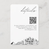 Memphis Wedding Details QR Code Klein Begleitkarte (Vorderseite)