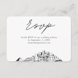 Memphis Wedding Minimalistisch Sketch UAWG Begleitkarte