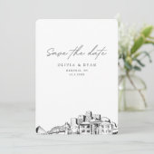 Memphis Wedding Save the Date Downtown Wedding Einladung (Stehend Vorderseite)