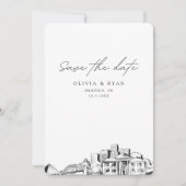 Memphis Wedding Save the Date Downtown Wedding Einladung (Vorderseite)