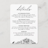 Memphis Wedding Small Vertical Details Begleitkarte (Vorderseite)