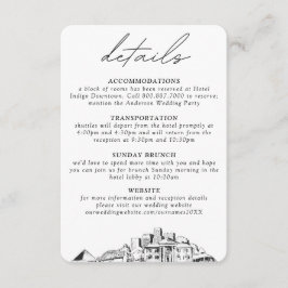 Memphis Wedding Small Vertical Details Begleitkarte