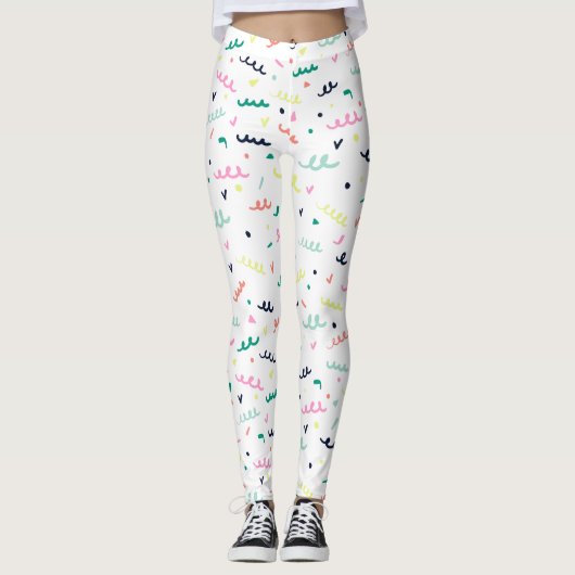 MemphisConfetti Leggings (Vorderseite)