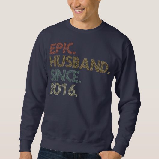 Men 6th Wedding Jubiläum Epic Husband Seit Sweatshirt (Vorderseite)
