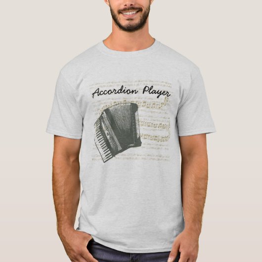 Men Accordion Player T - Shirt (Vorderseite)