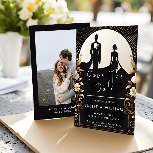 Men Adult Tuxedo Fett Schwarze Krawatte Hochzeit Save The Date