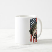 Men American Flag Patriotic Largemouth B F Kaffeetasse (VorderseiteRechts)
