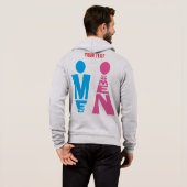 Men and Women Typography Icon Design Hoodie (Schwarz voll)