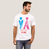 Men and Women Typography Icon Design T-Shirt (Vorne ganz)