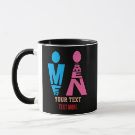 Men and Women Typography Icon Design Tasse