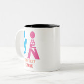 Men and Women Typography Icon Design Zweifarbige Tasse (Vorderseite Links)