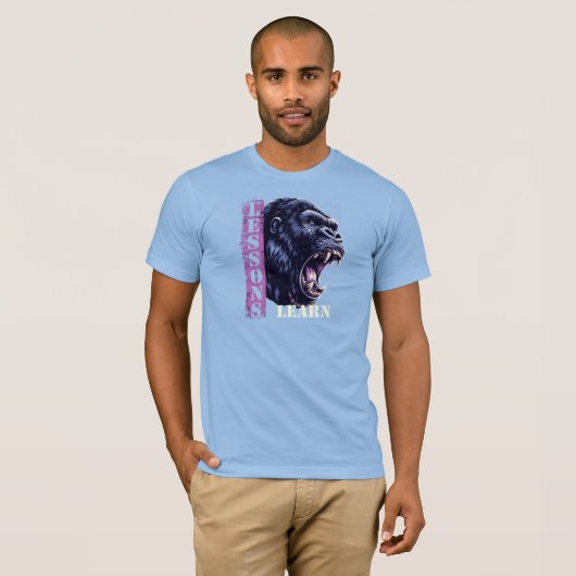 Men Angry Gorilla Lessons Learn T-Shirt (Vorne ganz)