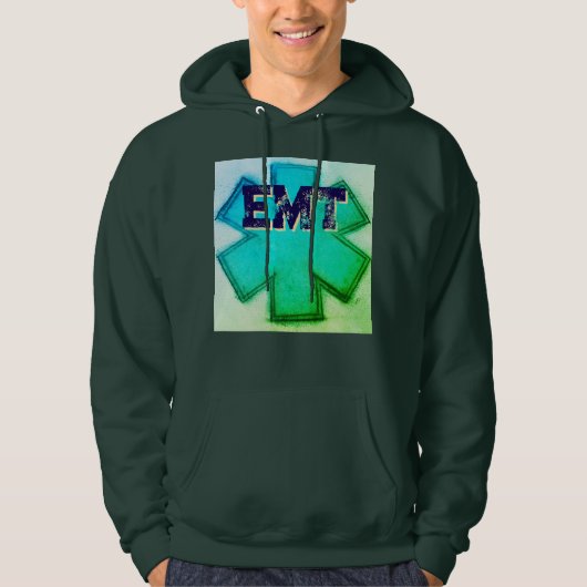 Men Aqua EMT Hoodie (Vorderseite)