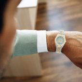 Men Aqua Marmor Roman Numeral Watch - Eid Gift Armbanduhr