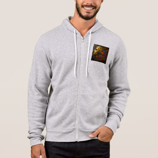 Men Bella+Leinwand Full-Zip - Abstrakt 10 Hoodie (Vorderseite)