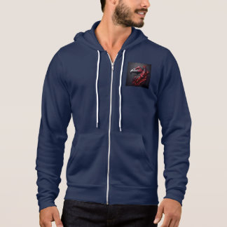 Men Bella+Leinwand Full-Zip - Abstrakt 22 Stunden Hoodie
