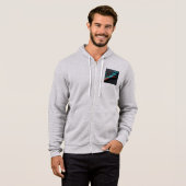 Men Bella+Leinwand Full-Zip - Abstrakt 24 Stunden Hoodie (Vorne ganz)