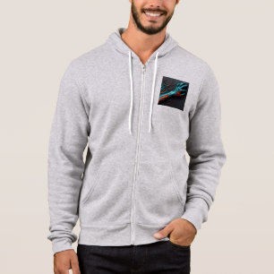 Men Bella+Leinwand Full-Zip - Abstrakt 24 Stunden Hoodie