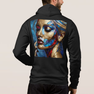 Men Bella+Leinwand Full-Zip - Abstrakt 44 Stunden Hoodie