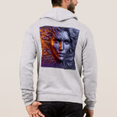 Men Bella+Leinwand Full-Zip - Abstrakt Art 9 Hoodi Hoodie (Rückseite)