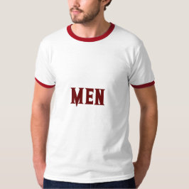 Men Benutzerdefinierter Text Dunkelrot Farbe Männe T-Shirt