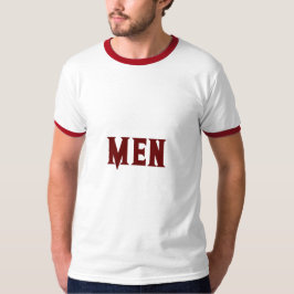 Men Benutzerdefinierter Text Dunkelrot Farbe Männe T-Shirt