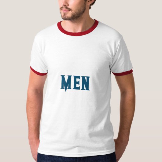 Men Benutzerdefinierter Text Ozean Blue Mens Basic T-Shirt (Vorderseite)
