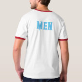 Men Benutzerdefinierter Text Sky Blau Farbe Männer T-Shirt (Schwarz voll)