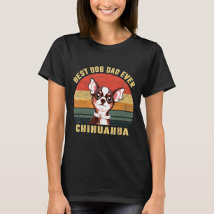 Men Best Hund Vater je Retro Vintag Chihuahua Hund T-Shirt