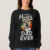 Men Best Husky Vater je Sweatshirt (Vorderseite)