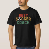 Men Best Soccer Coach Lustige Sprüche Vater Geburt T-Shirt (Vorderseite)