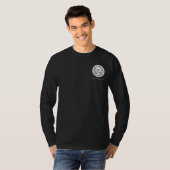 Men Black Business Logo Custom Long Sleeve T-Shirt (Vorne ganz)