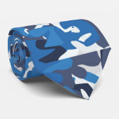 Men Blue Blend Abstrakt Designer-Krawatte Krawatte (Gerollt)