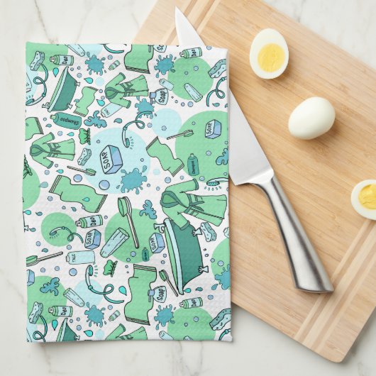 Men Blue Gemustert Geschirrtuch (Viertel Falte)