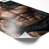 Men Bodybuilder Gym-Fitness Fotodruck (Ecke)