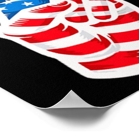 Men Boys American Flag Peace Schild Hand 4. Juli (Ecke)
