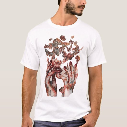 "Men Butterfly Transformation Grafisches T-Shirt (Vorderseite)