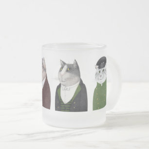 MEN CATS Mattierte Tasse aus Glas