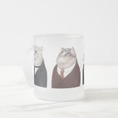 MEN CATS Mattierte Tasse aus Glas (Vorderseite Links)
