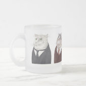 MEN CATS Mattierte Tasse aus Glas (Links)