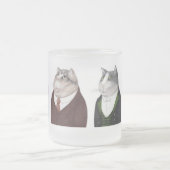 MEN CATS Mattierte Tasse aus Glas (Mittel)