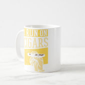 Men Cigars Smoking Cigar Smoke Funny I Run On Ciga Kaffeetasse (Vorderseite Links)