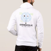 Men Clean Tech Brain Coding Graphic For Coders Hoodie (Rückseite)