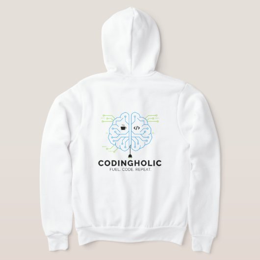 Men Clean Tech Brain Coding Graphic For Coders Hoodie (AblageHinten)