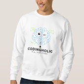 Men Clean Tech Brain Coding Graphic Programmers Sweatshirt (Vorderseite)
