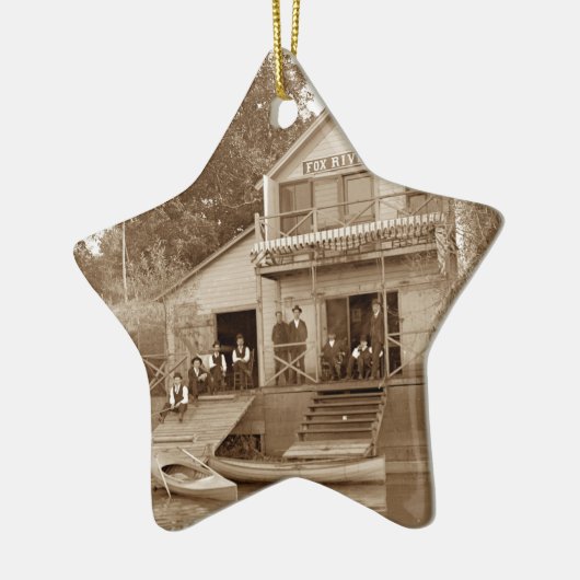 Men Club Fox River Club Angeln Elgin Keramik Ornament (Links)