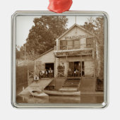 Men Club Fox River Club Angeln Elgin Silbernes Ornament (Vorne)